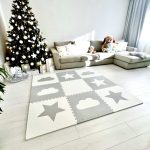Set covor copii puzzle gri
